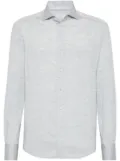 Brunello Cucinelli silk-cotton jersey shirt - Grey