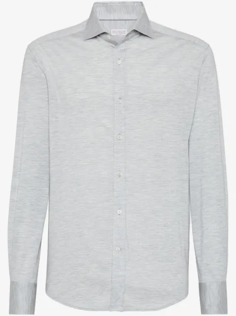 Brunello Cucinelli silk-cotton jersey shirt