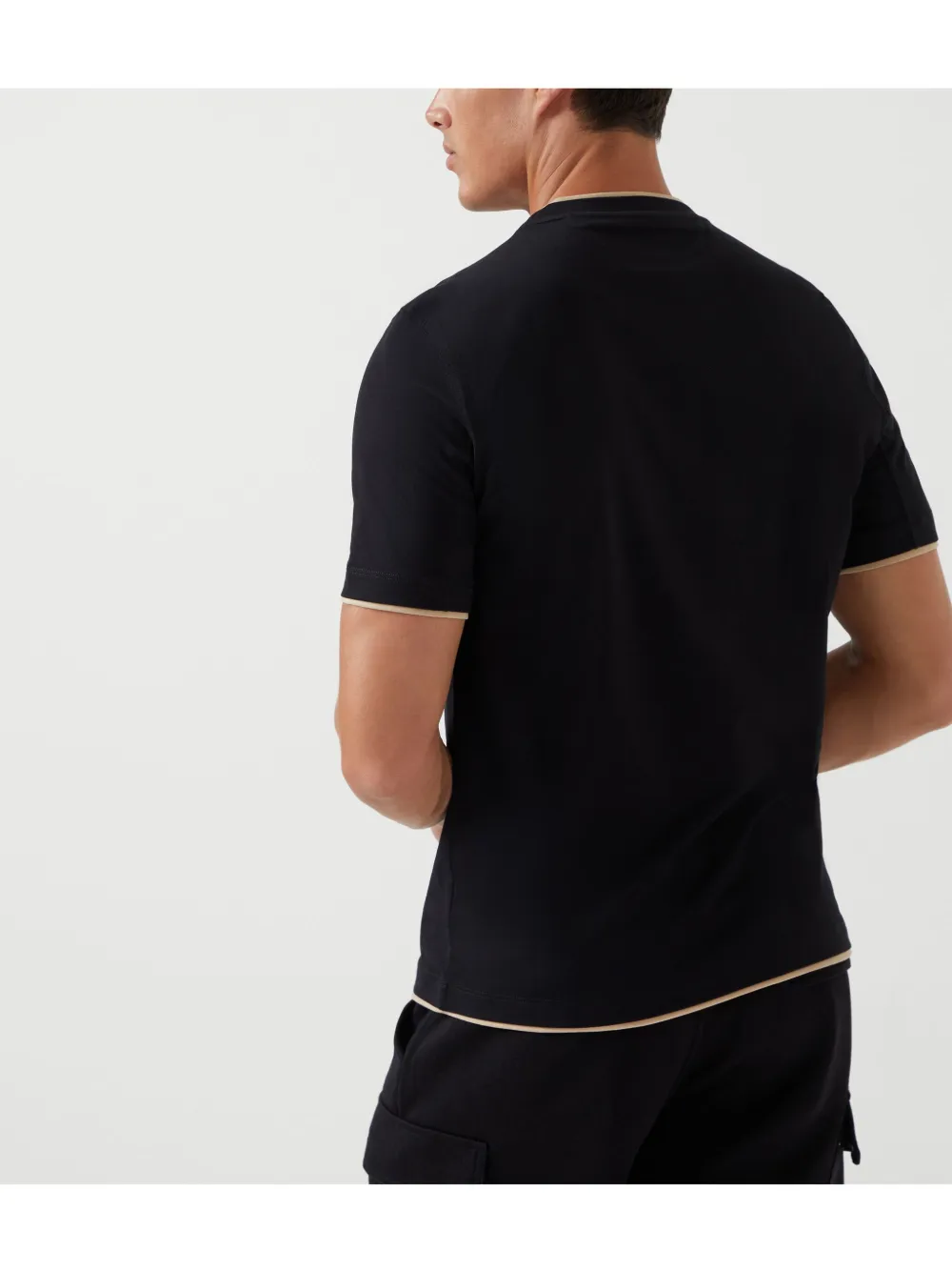 Brunello Cucinelli T-shirt met gelaagd detail Zwart