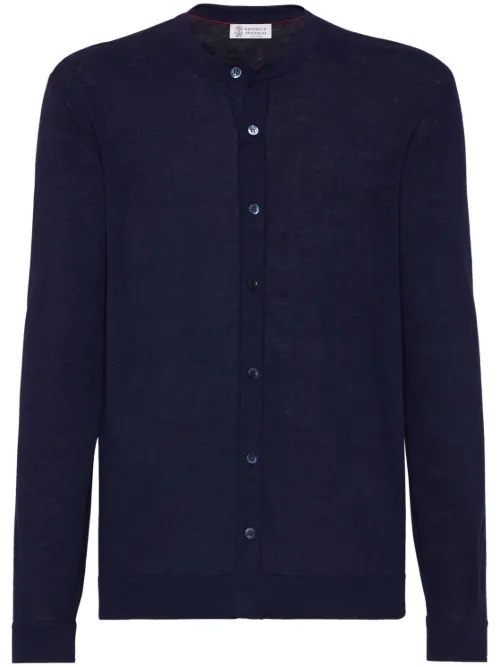 Cardigan à col rond - Brunello Cucinelli - Modalova
