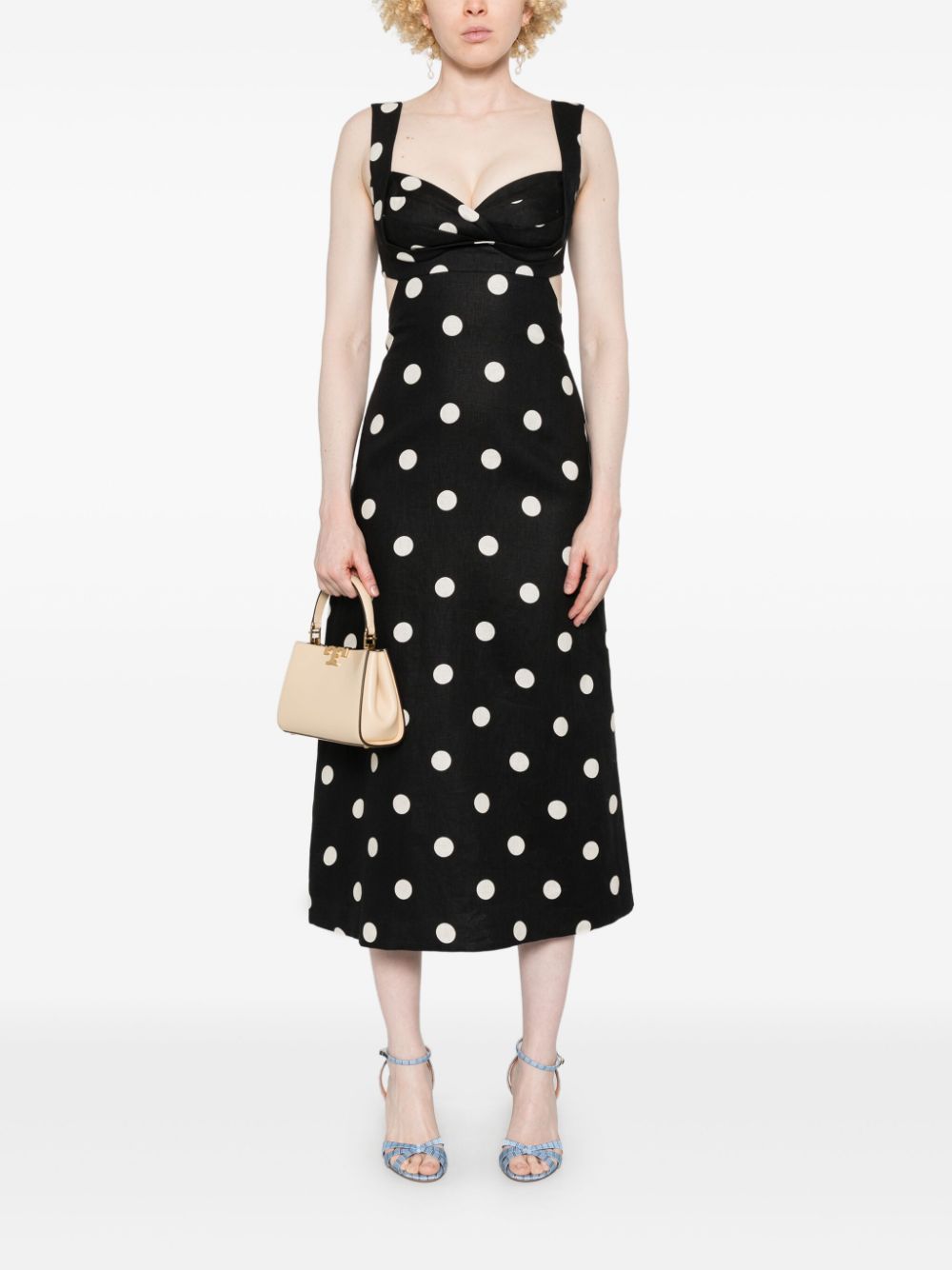 ZIMMERMANN polka-dot midi dress - Zwart