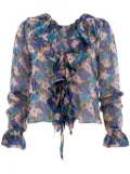 BODE floral-print blouse - Blue