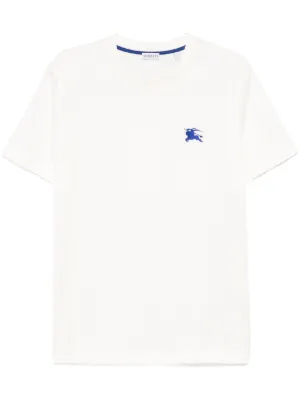 Burberry logo-embroidered Cotton T-shirt | White | FARFETCH