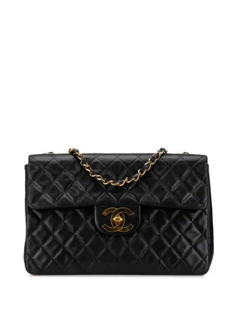 Cheap HOT SALE CHANEL 1994-1996 Maxi XL Classic Lambskin Single Flap shoulder bag Women