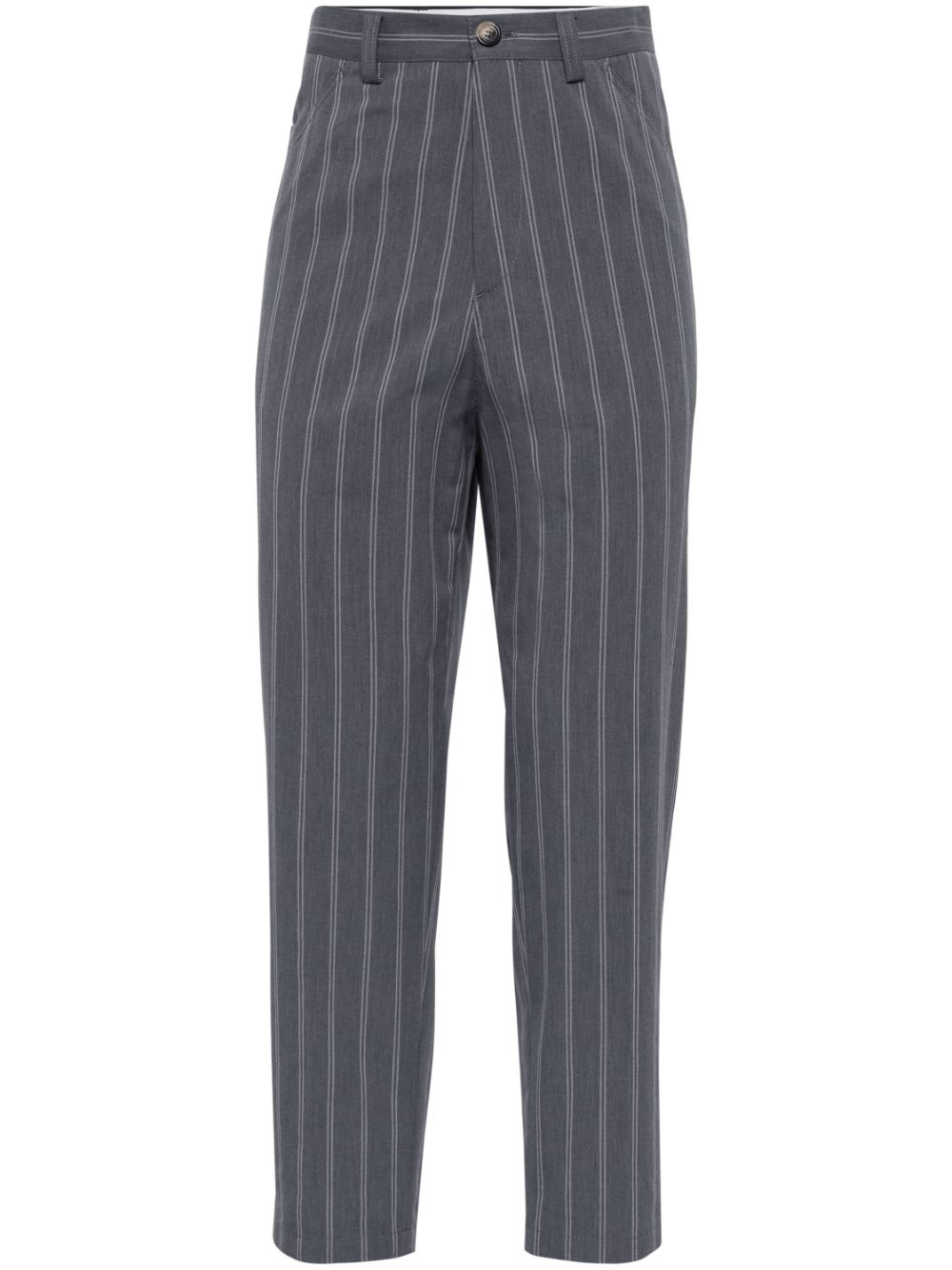 Brunello Cucinelli striped trousers - Grey