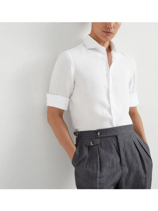 Brunello Cucinelli Camisa De Linho Eco | Branco | FARFETCH BR