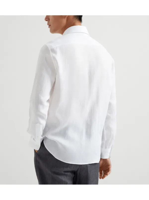 Brunello Cucinelli Camisa De Linho Eco | Branco | FARFETCH BR