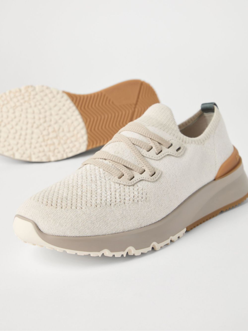 Brunello Cucinelli knitted sneakers Neutrals