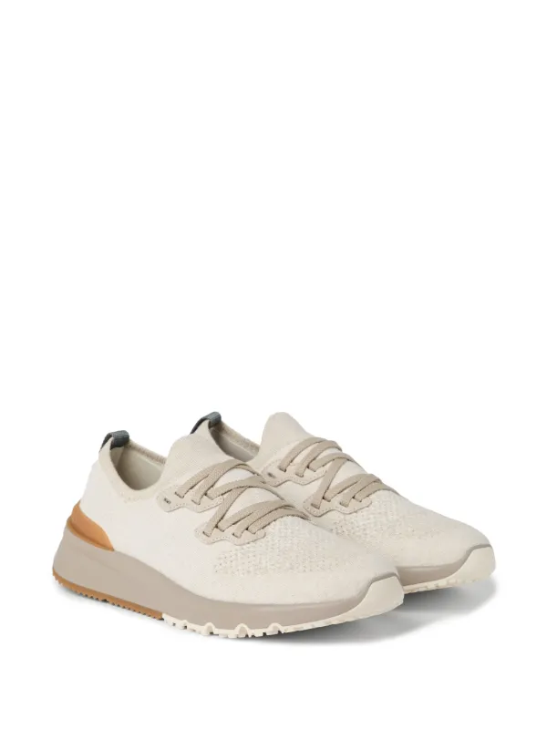 Brunello Cucinelli Knitted Sneakers | Neutrals | FARFETCH