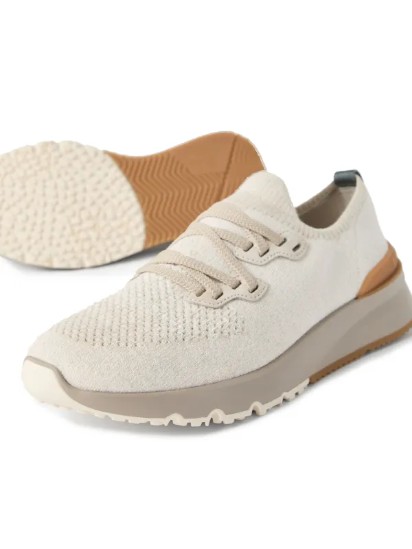 Brunello Cucinelli Knitted Sneakers | Neutrals | FARFETCH