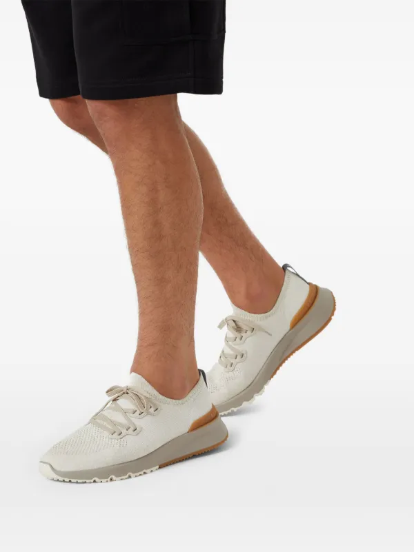 【BRUNELLO CUCINELLI】ライトベージュ レザースニーカー24cm Brunello Cucinelli Knitted Sneakers | Neutrals | FARFETCH