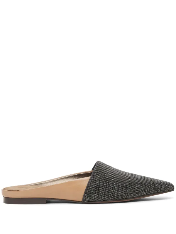 サンダル・ミュール Brunello Cucinelli Suede Mule With Monili Detail Suede mule with Monili detail BRUNELLO CUCINELLI - Nugnes1920