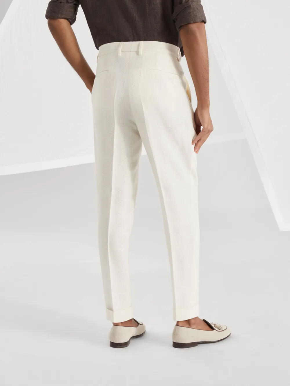 Brunello Cucinelli Twill broek Wit
