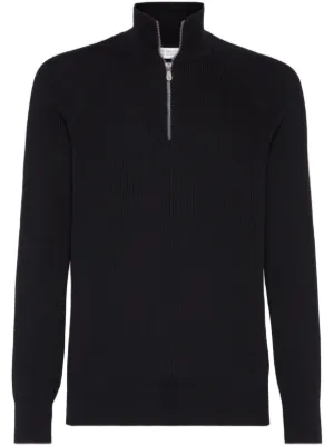 Maison Margiela Cardigan Canelado Com Zíper | Preto | FARFETCH BR
