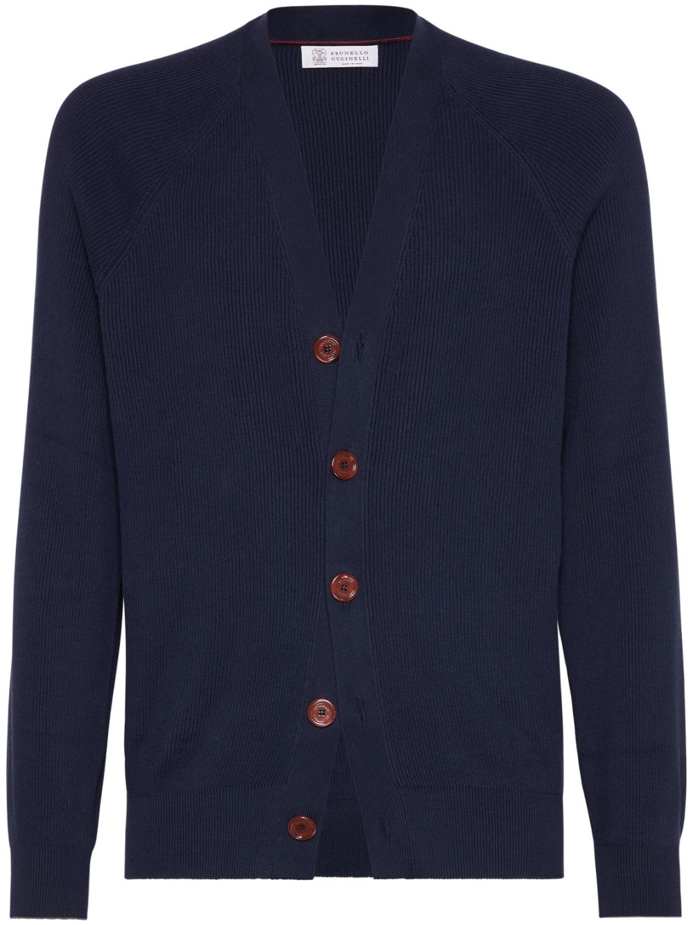 Brunello Cucinelli ribbed-knit cardigan - Blue