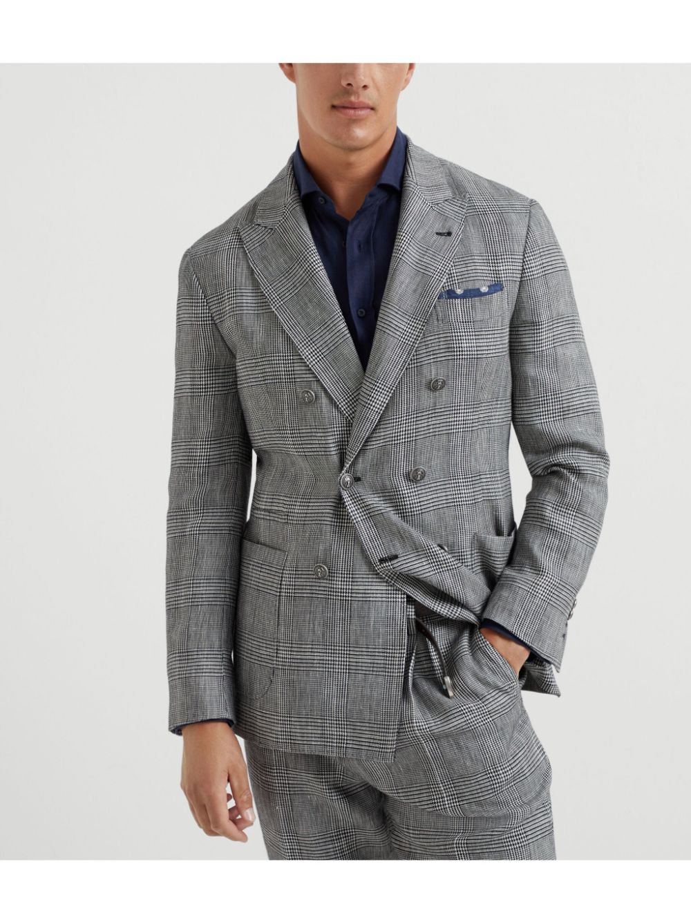 Brunello Cucinelli Prince of Wales deconstructed blazer Men