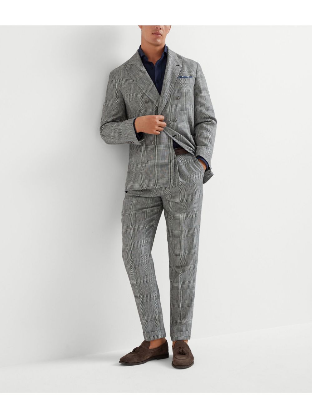 Brunello Cucinelli Prince of Wales deconstructed blazer Men