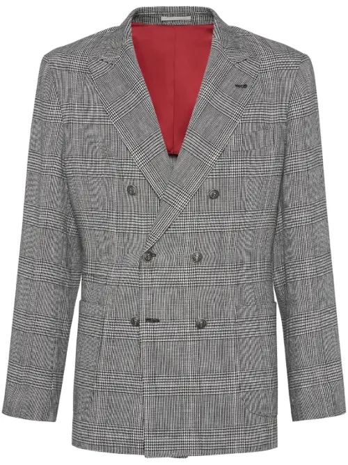 Blazer à carreaux Prince De Galles - Brunello Cucinelli - Modalova