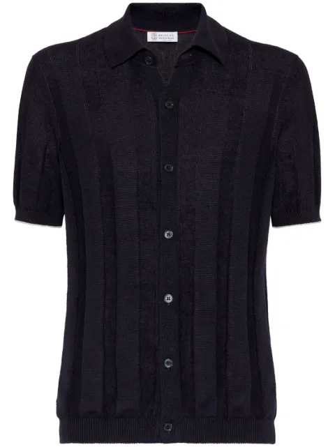 Brunello Cucinelli short-sleeve knitted shirt