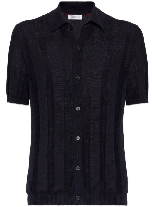 Chemise en maille à manches courtes - Brunello Cucinelli - Modalova