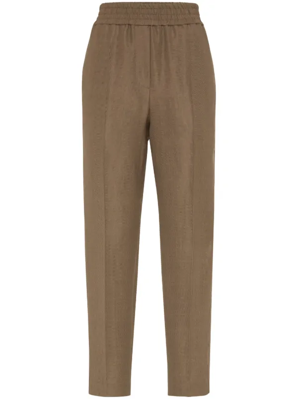 Brunello Cucinelli Pull-on Trousers in Brown