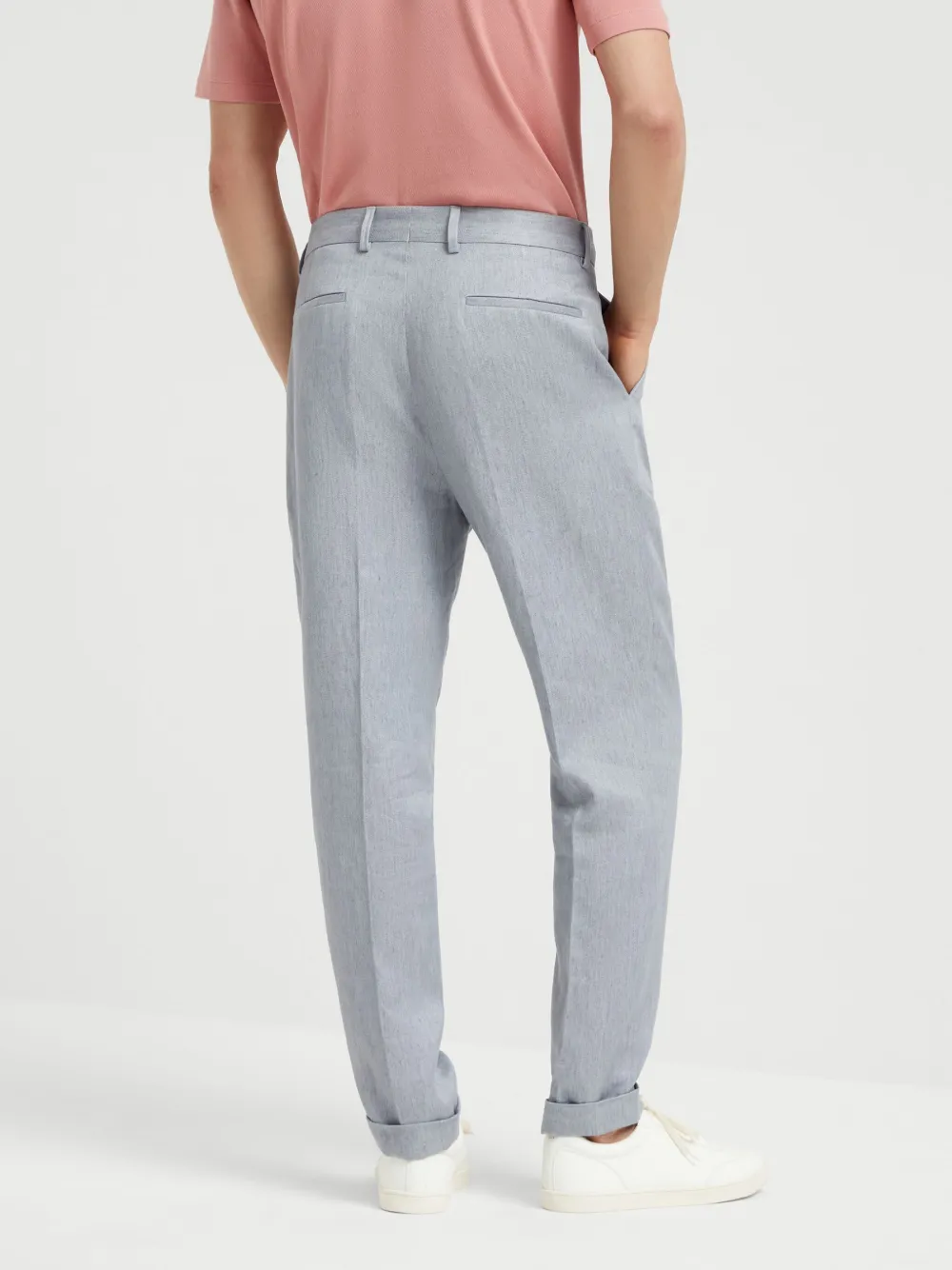 Brunello Cucinelli Linnen broek Grijs