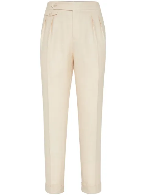 Brunello Cucinelli herringbone trousers