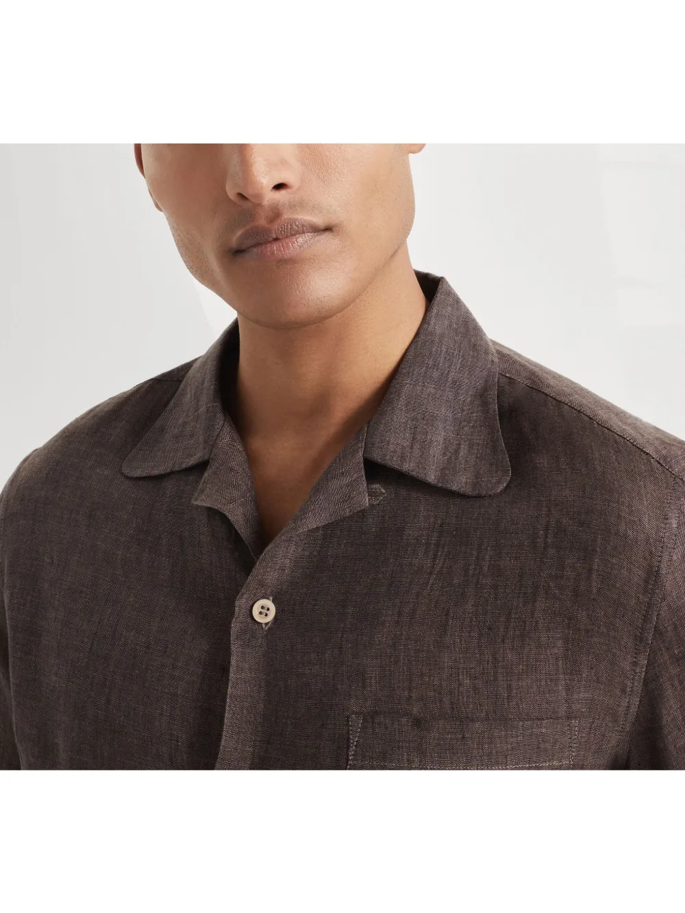Brunello Cucinelli Button-up overhemd Bruin