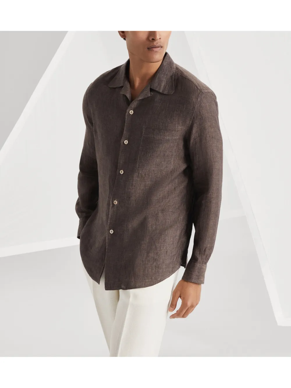Brunello Cucinelli Button-up overhemd Bruin
