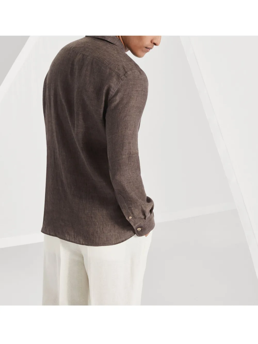 Brunello Cucinelli Button-up overhemd Bruin