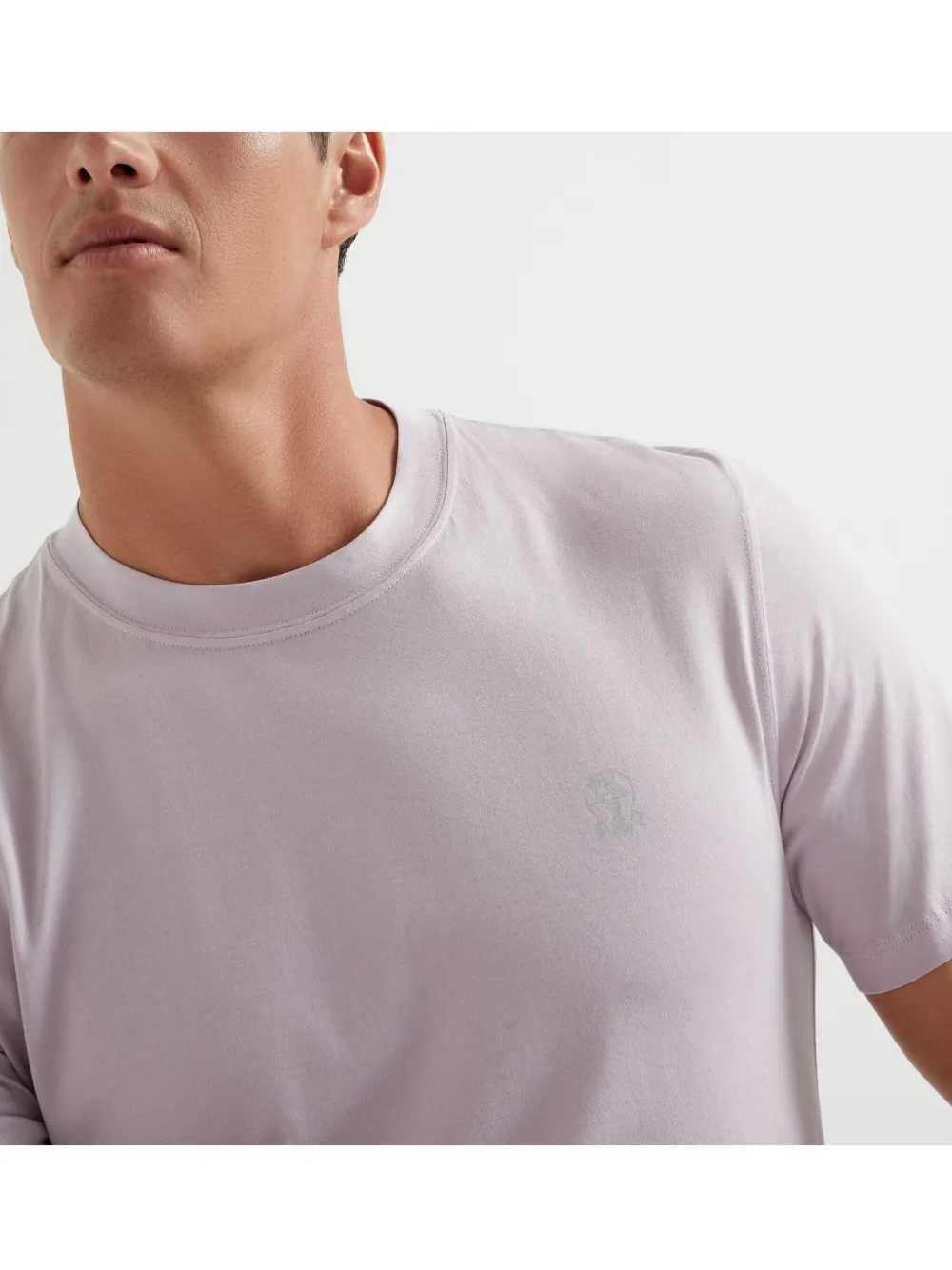 Brunello Cucinelli T-shirt met logoprint Paars