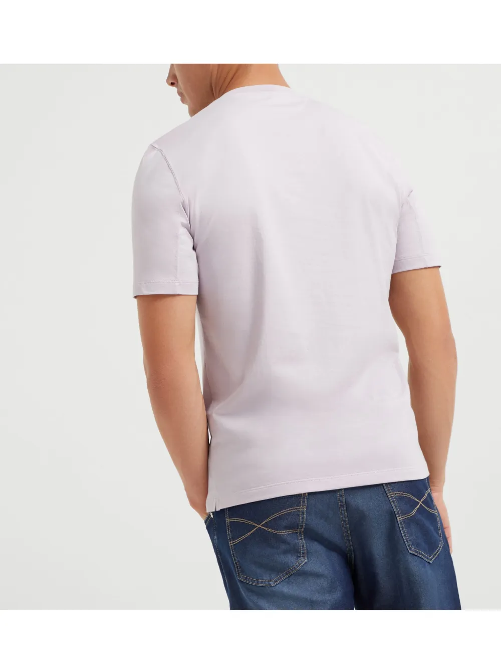 Brunello Cucinelli T-shirt met logoprint Paars