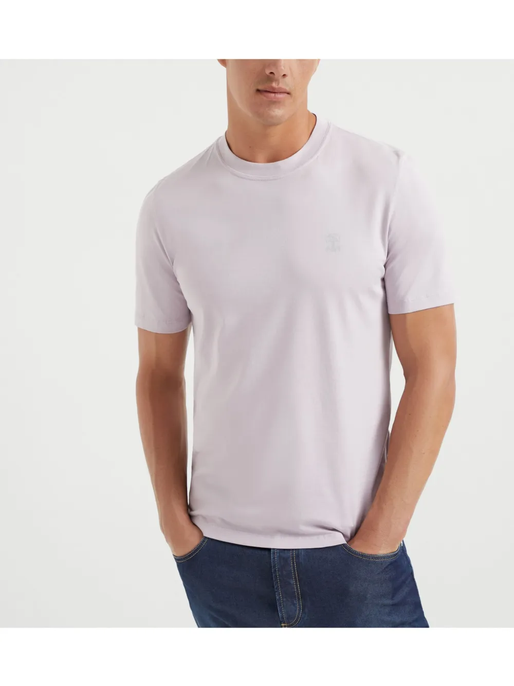 Brunello Cucinelli T-shirt met logoprint Paars