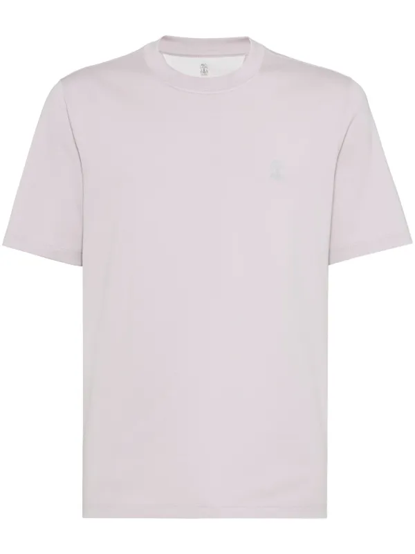 【BRUNELLO CUCINELLI】 Tシャツ・カットソー パープル系 Brunello Cucinelli ロゴ Tシャツ | パープル | FARFETCH JP