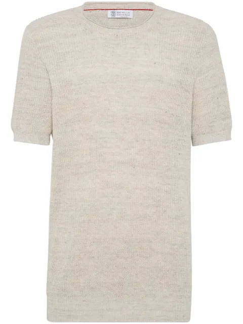 Brunello Cucinelli stickad t-shirt