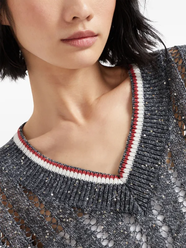 BRUNELLO CUCINELLI☆スパンコールニット☆最終価格！ BRUNELLO