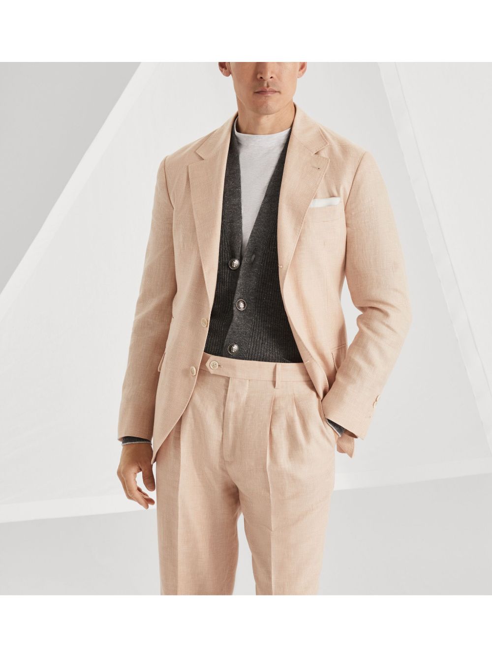 Brunello Cucinelli Prince of Wales deconstructed blazer Men