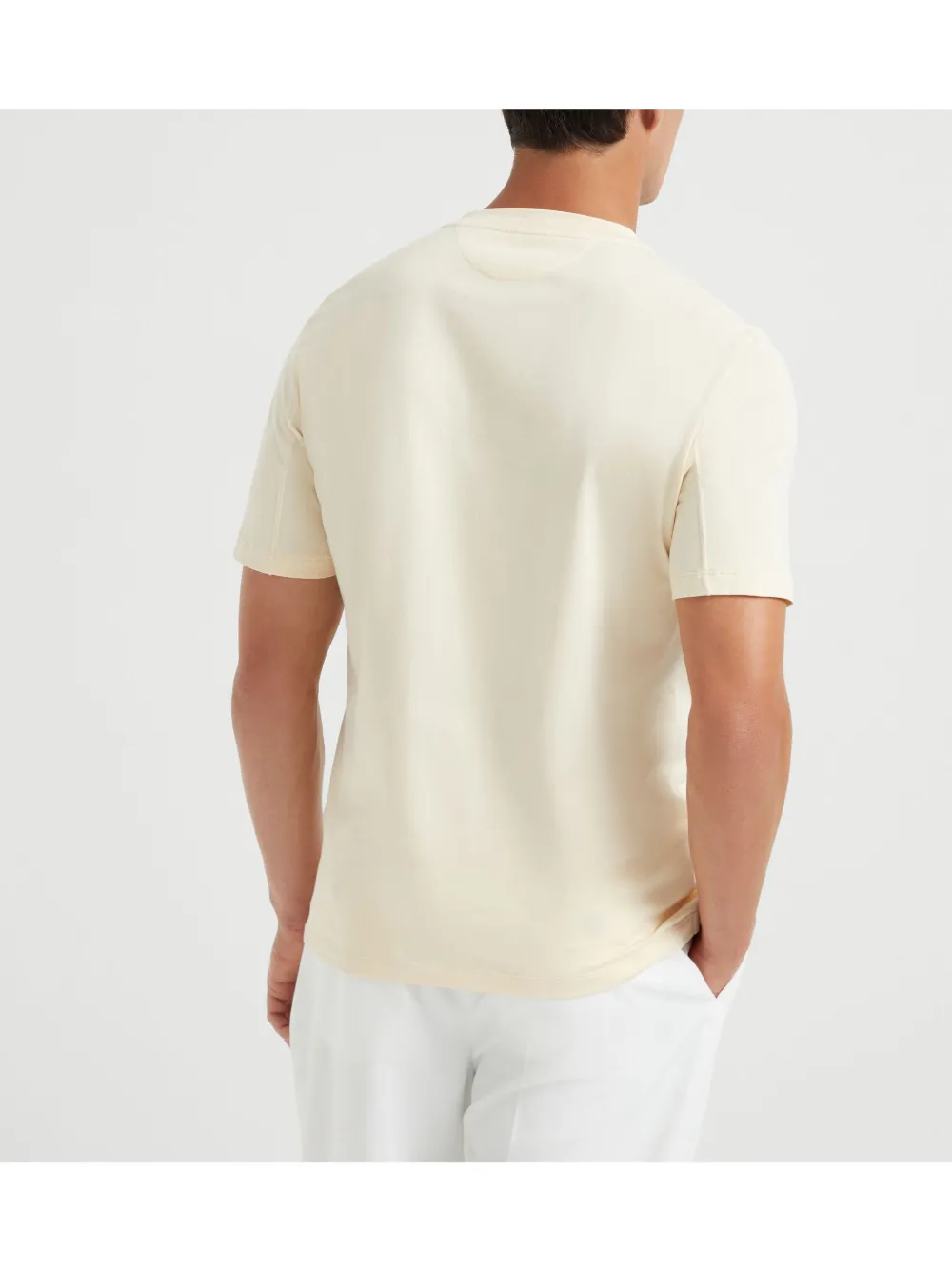 Brunello Cucinelli T-shirt met logoprint Beige