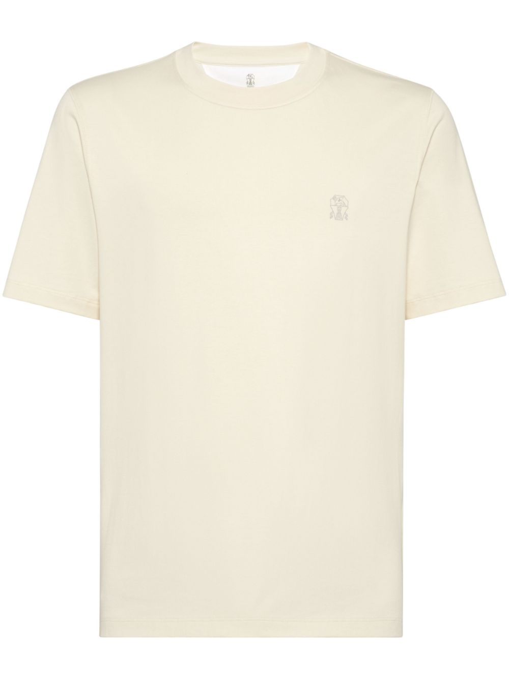 Brunello Cucinelli logo-print jersey T-shirt - Neutrals