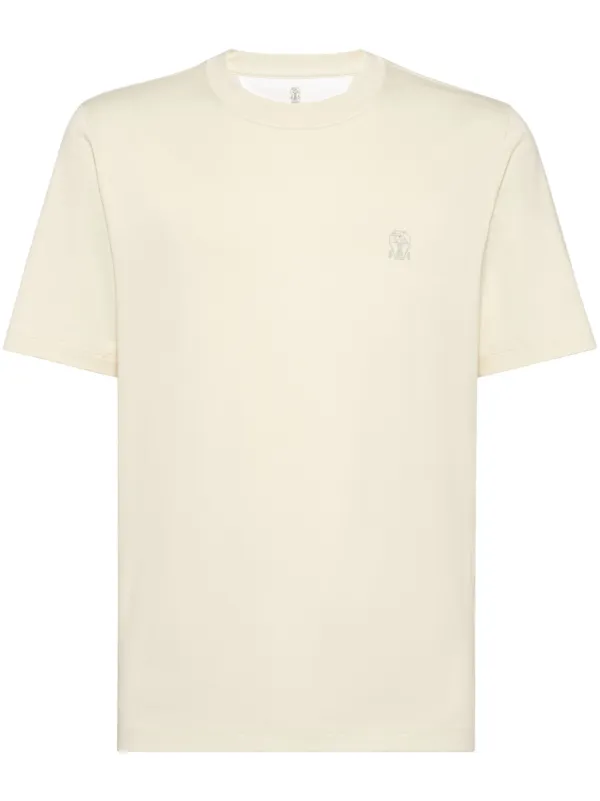 Brunello Cucinelli ロゴ Tシャツ | ニュートラル | FARFETCH JP