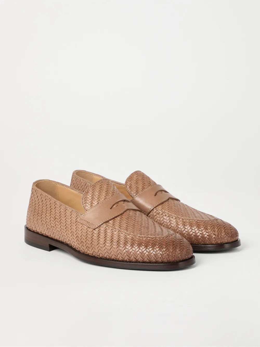 Brunello Cucinelli Leren loafers - Bruin