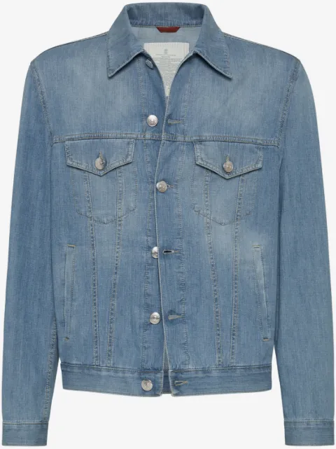 Brunello Cucinelli button-up denim jacket 