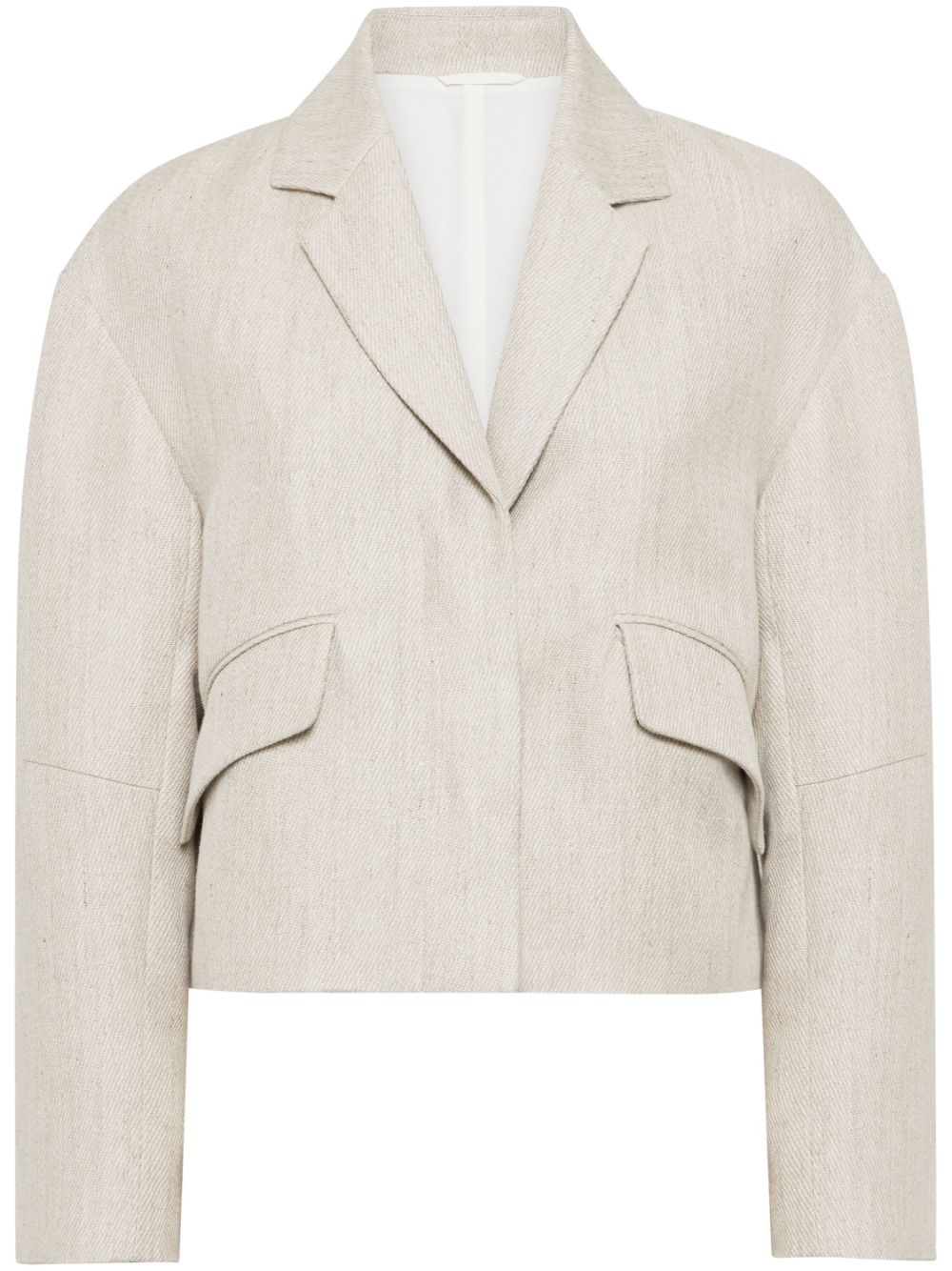 Brunello Cucinelli Monili bead-embellished blazer - Neutrals