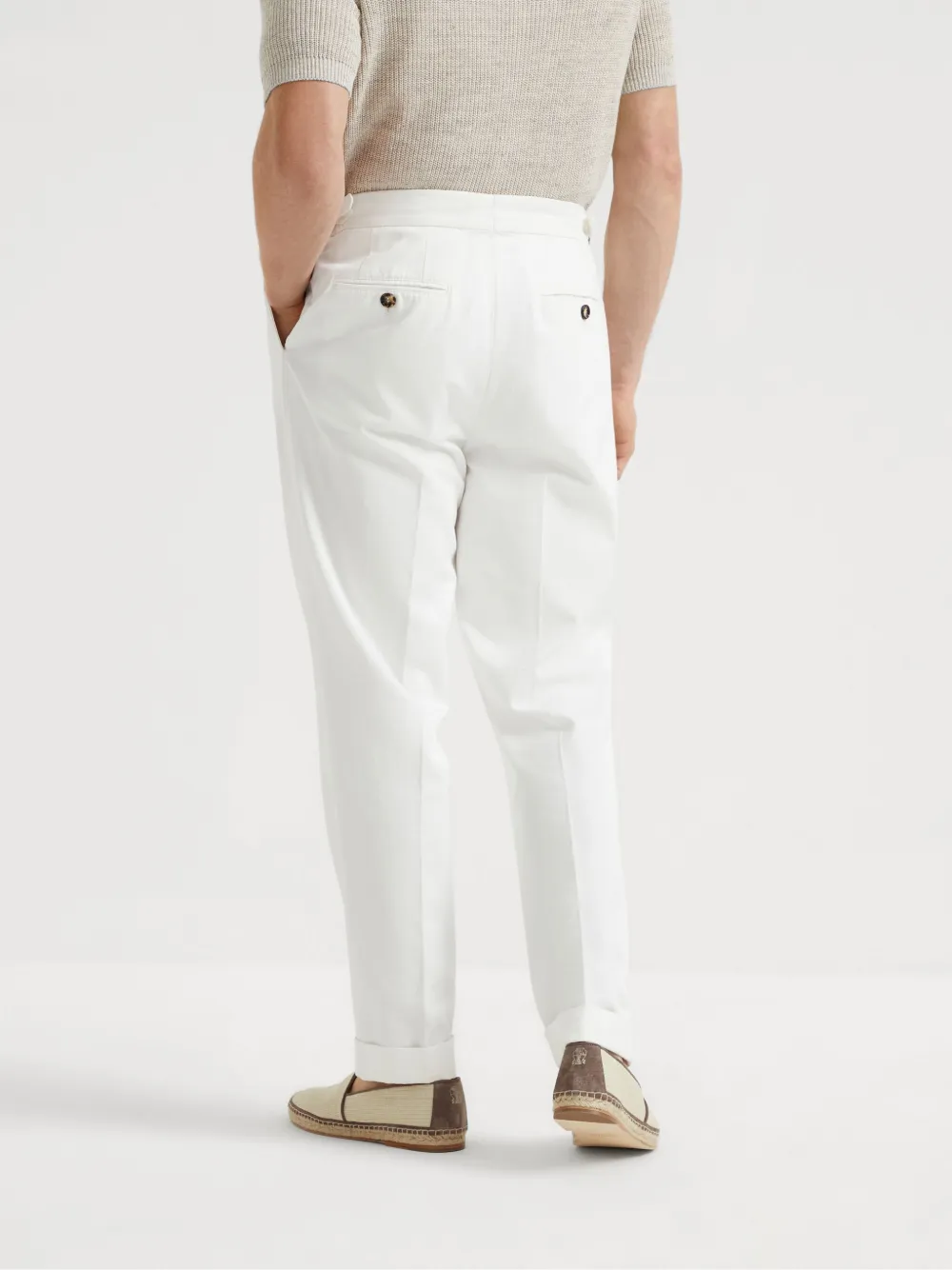 Brunello Cucinelli Pantalon Wit