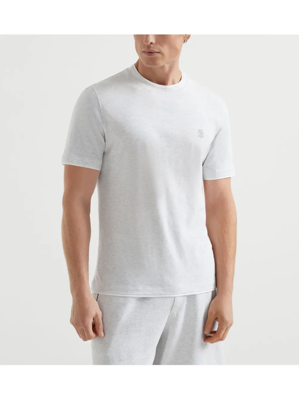 Brunello Cucinelli T-shirt met gelaagd detail Grijs