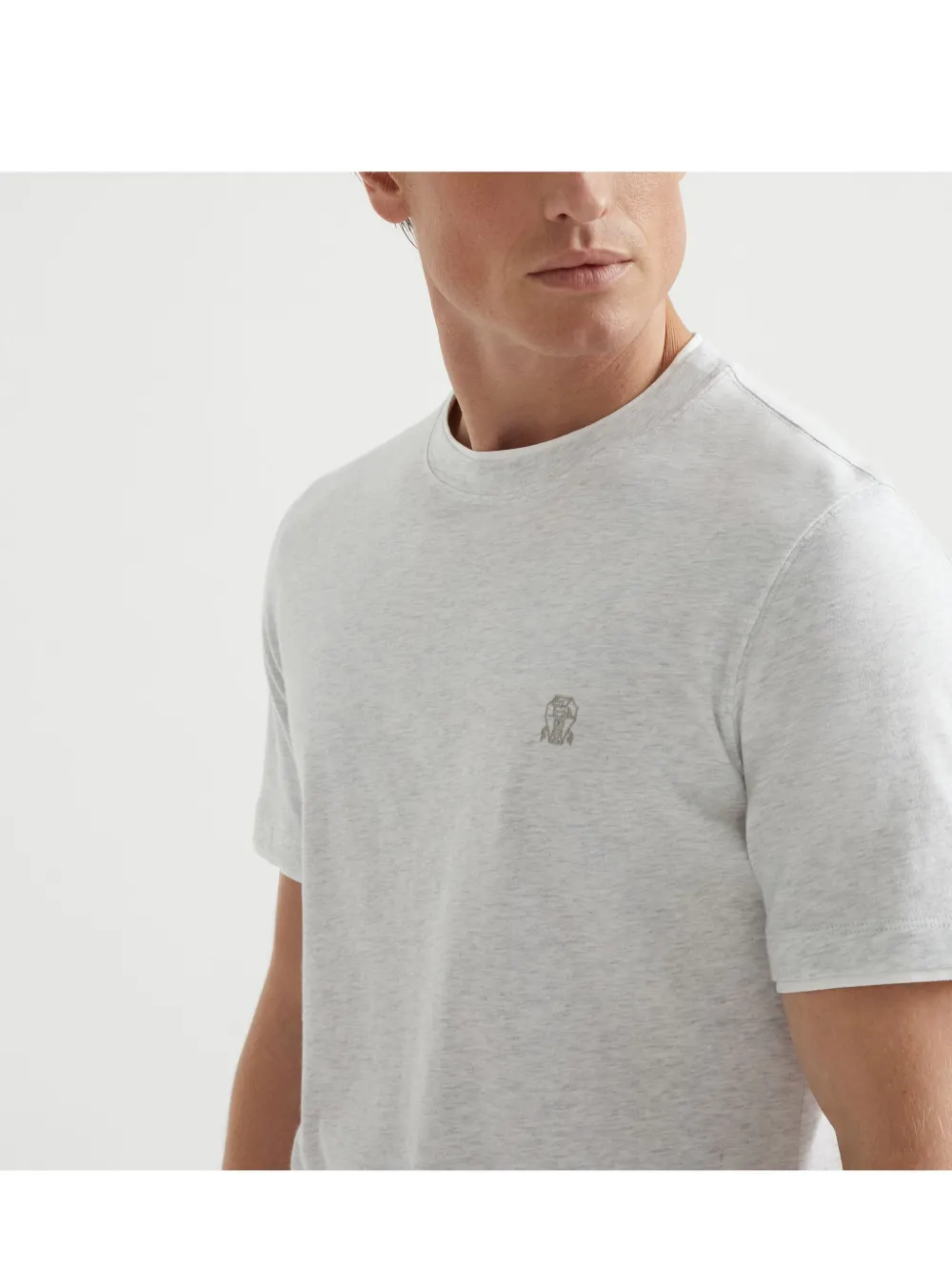 Brunello Cucinelli T-shirt met gelaagd detail Grijs