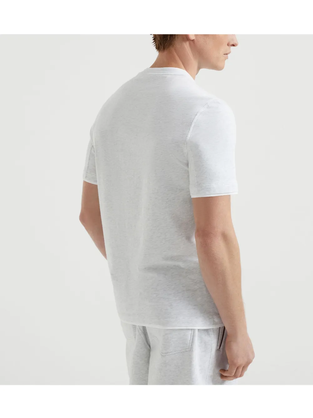 Brunello Cucinelli T-shirt met gelaagd detail Grijs