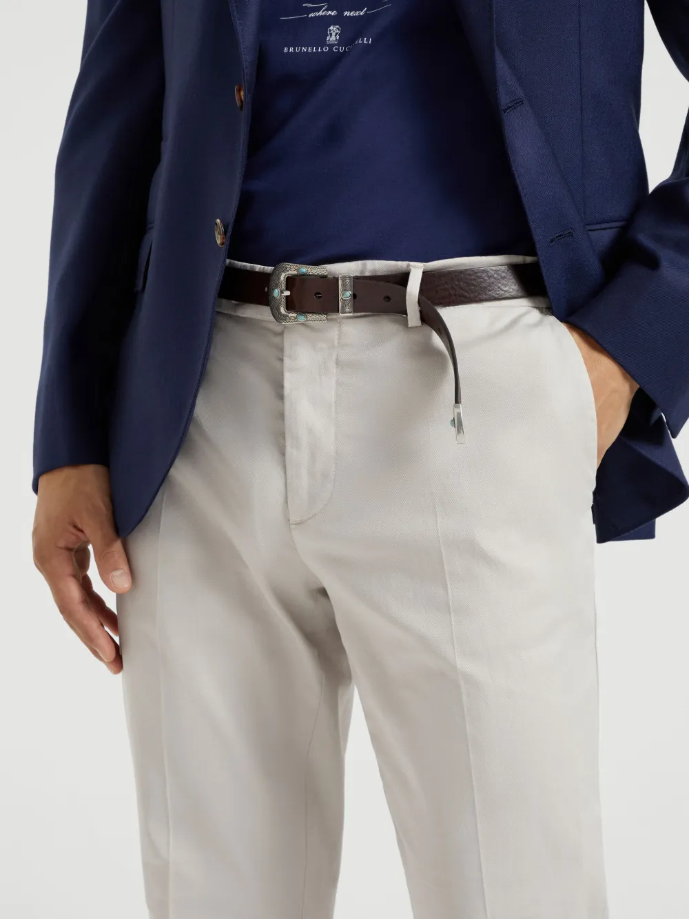 Brunello Cucinelli Broek met toelopende pijpen Beige