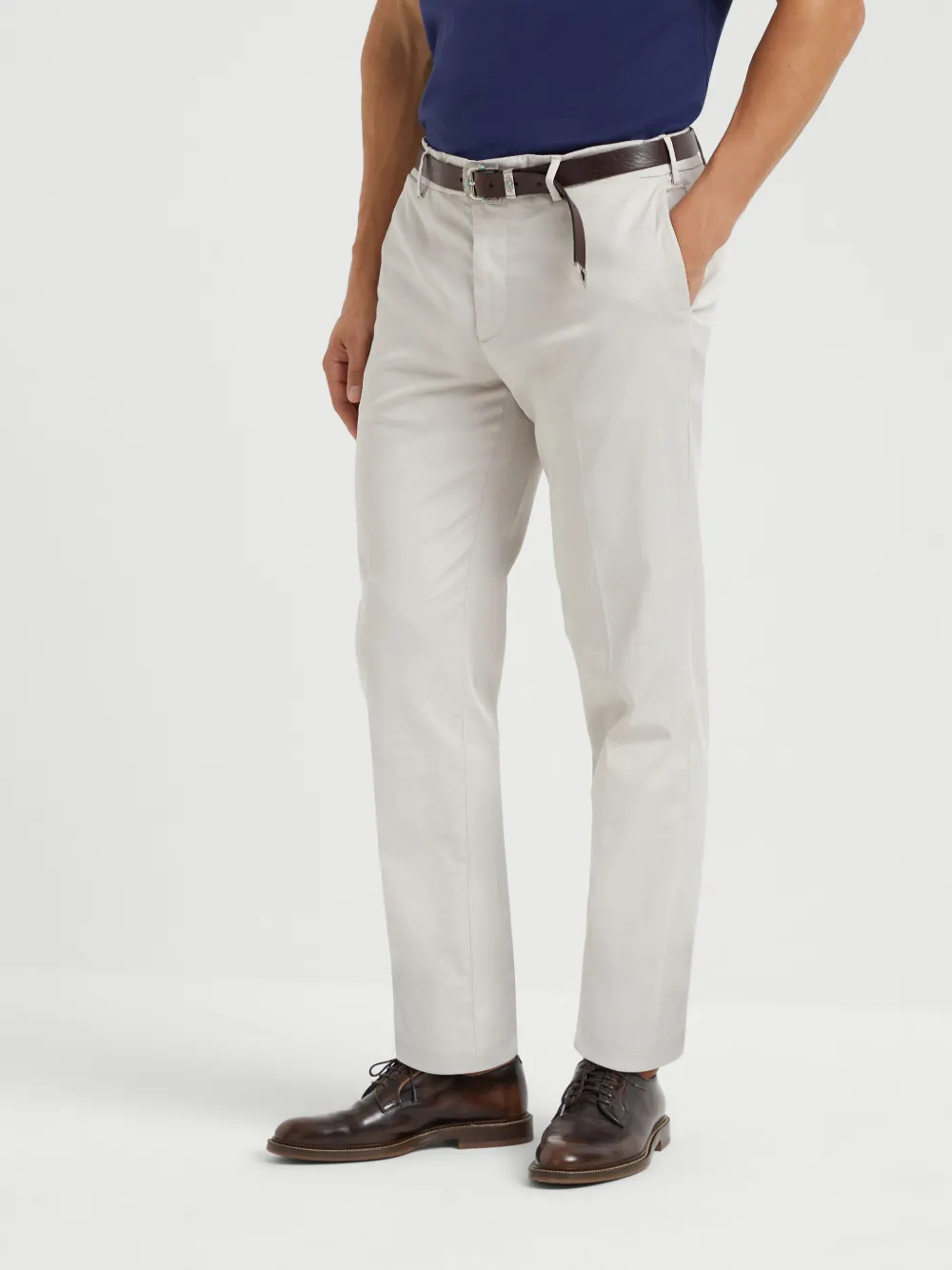 Brunello Cucinelli Broek met toelopende pijpen Beige