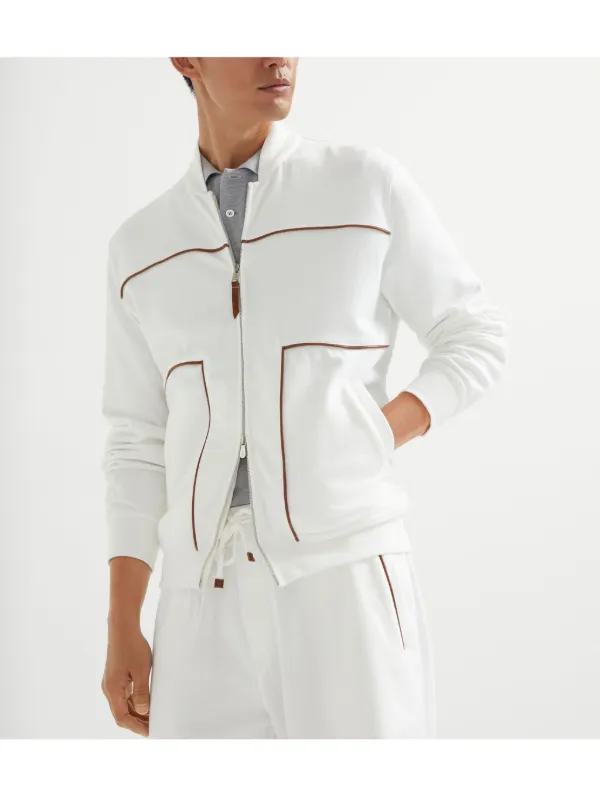 Brunello Cucinelli French Terry Sweatshirt | White | FARFETCH